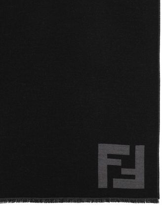 Fendi Virgin Wool Scarf - Black