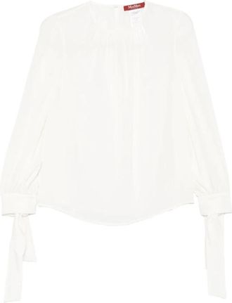 Max Mara Blusa Edotto - Dames - Blouses - Wit - M - Overhemden