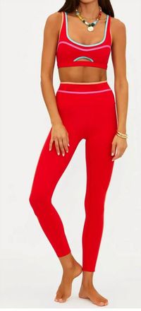 Beach Riot Solara Legging Pants In Strawberry Smoothie Matte
