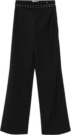 Nissa embellished-waist trousers - Black