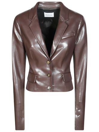Andamane Zefira Fitted Faux-Leather Blazer