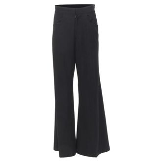 Yohji Yamamoto wool grosgrain trim high waisted pants