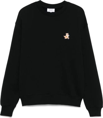Maison Kitsuné Felpa con applicazione Speedy Fox - Nero