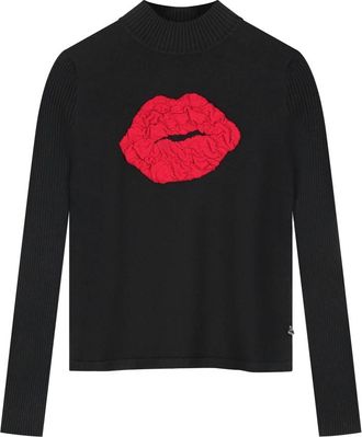 Fab By Fabienne Chapot Fabienne Chapot, Truien & Vesten, Dames, Zwart, 2Xl, Leer, Courtney Lips Pullover