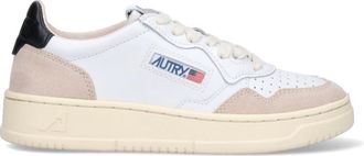Autry White Medalist Low-Top Leather Sneakers
