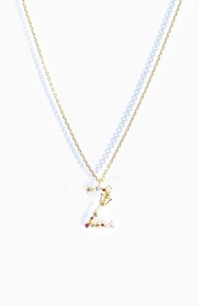 Girls Crew Flutterfly Initial Necklace in Gold at Nordstrom