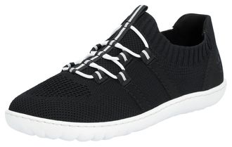 Rieker Slip-On Sneaker RIEKER Barfussschuh, Damen, Gr. 37, schwarz, Lederimitat, Textil, Schuhe Slip-On Sneaker, Slipper, Freizeitschuh, Halbschuh mit elasti