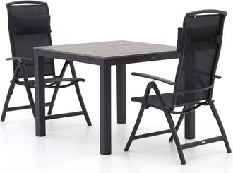 Forza Furniture Forza Capri/Fidenza 90cm dining tuinset 3-delig verstelbaar