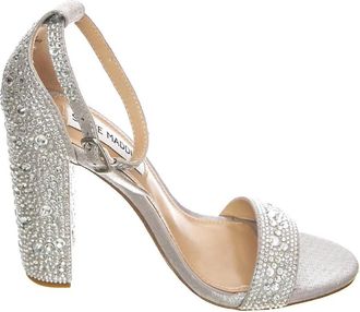 Steve Madden High Heel Sandalen - Dames - Sandalen met hakken - Grijs - 38 1/2 EU - Schoenen