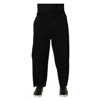 Dolce & Gabbana Wide Trousers, male, Black, Size: 4XL Chino Pants