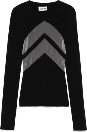 Jean Paul Gaultier Maglione con dettaglio chevron - Nero