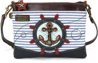 Chala Mini Crossbody/Purse with Convertible Strap Stylish, Compact, Versatile, Anchor - Blue Stripe, One Size