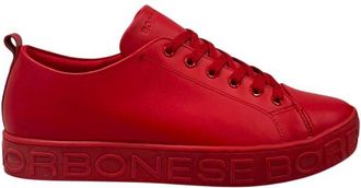 Borbonese Red Leather Men Mens Sneaker
