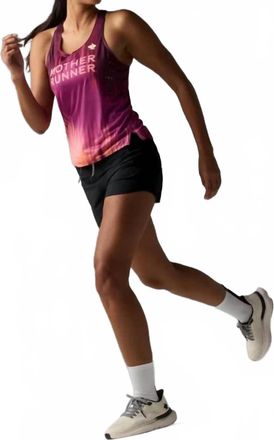 Rabbit Go Time Mother Runner Tank In Mauve Ikat