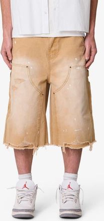 mnml Ultra Baggy Denim Shorts in Tan at Nordstrom, Size 34