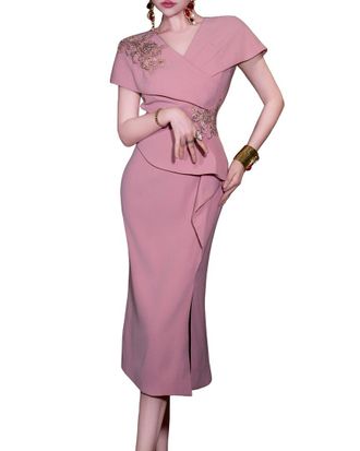 Burryco Burryco Short Sleeve Midi Dress