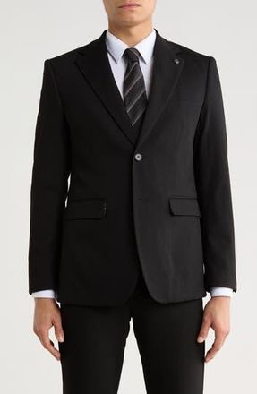 T.R. Premium Slim Fit Cotton Blend Sport Coat in Black at Nordstrom Rack, Size Xx-Large
