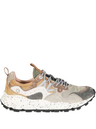 Flower Mountain Yamano 3 sneakers - men - Calf Suede/Fabric/Calf Leather/Rubber - 42 - Neutrals