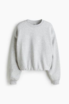 H&M Oversized Sweatshirt in Light Gray Melange at Nordstrom, Size Xx-Large