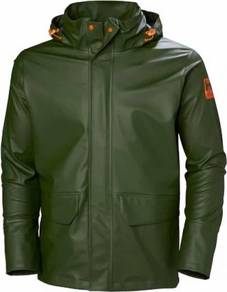 Helly Hansen Mens Gale Waterproof Rain Jacket In Green