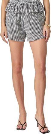 English Factory Gingham Check Shorts in Black/White at Nordstrom, Size X-Small