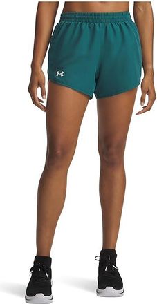 Under Armour Fly By Shorts Womens Shorts Rack Green/Rack Green/Reflective : 2XL (US 18), Mesh/Polyester