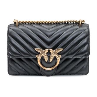 Pinko Shoulder Bags, female, Black, Size: ONE SIZE Mini Love Bag One Chevron