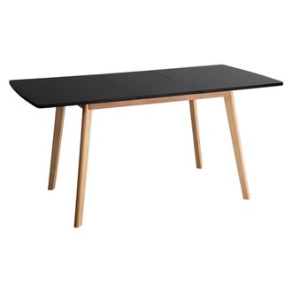 Happy Garden Mesa extensible 120 / 160cm negra en madera de haya