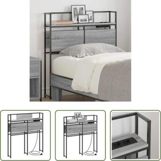 vidaXL Archiviazione per libri - Testata contenitore Grigio sonoma 75 cm Legno multistrato