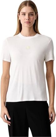 A|X Armani Exchange Camiseta de cuello redondo - Tops - Mujer - Blanco - XS