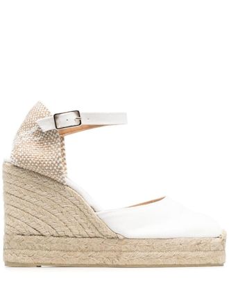 Castaner Espadrillas con zeppa - Bianco