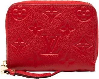 Louis Vuitton 2015 Monogram Empreinte Zippy Coin Purse small wallets - Rosso