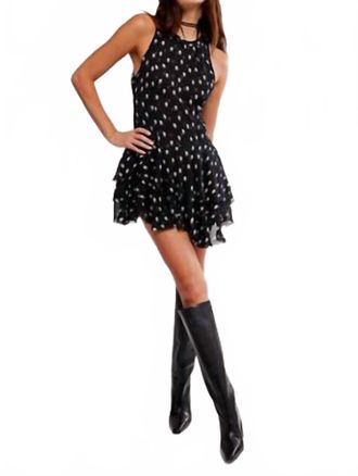 Free People Womens Raven Printed Mini Dress In Night Combo