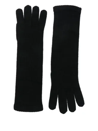 ALPO Black Solid Knitted Gloves