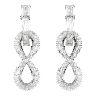 Swarovski Earrings Unisex Hyperbola Infinity White Rhodium-plated 5679793
