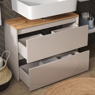 Vicco Mueble Bajo Lavabo Majest, Cachemira/artesanal, 80.1 X 62 Cm Con 2 Cajones, Vicco