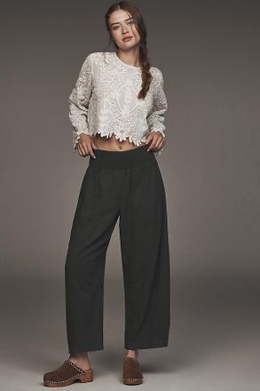 Pilcro The Reese Linen Blend Pull-On Barrel Pants by Pilcro