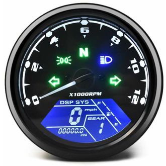 OEM Od&oacute;metro Universal Para Motocicleta, Veloc&iacute;metro Digital Lcd, Tac&oacute;metro Y Medidores Con Luz Nocturna, Apto Para Motocicletas De 12 V. El M&aacute;s Popular