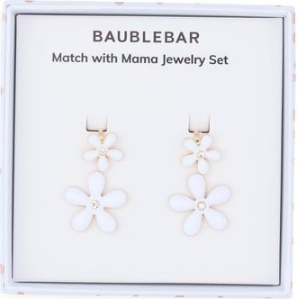 BaubleBar Set of 2 Match with Mama Stud Earrings in White at Nordstrom Rack