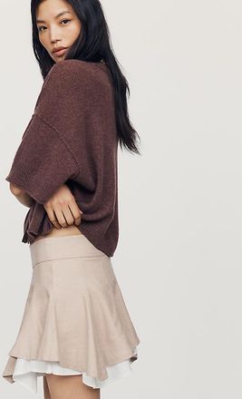 Maeve Double-Layer Godet Mini Skirt
