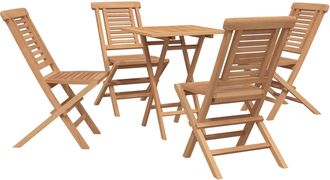 vidaXL Conjunto De Jard&iacute;n 3 Uds. Marr&oacute;n Madera De Teca Maciza Vidaxl