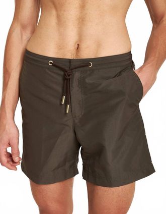 Orlebar Brown Bulldog Resort Swim Shorts In Smoked Tea