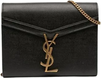 Saint Laurent Pre-owned Cross Body Bags, female, Black, Size: ONE SIZE Pre-owned Cassandra Crossbody Bag