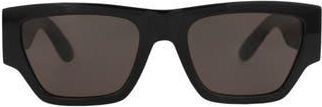Alexander McQueen 55mm Square Sunglasses in Black Black Grey at Nordstrom Rack