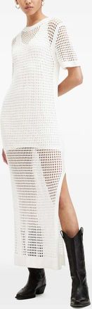 AllSaints Paloma midi-jurk met ronde hals - Beige