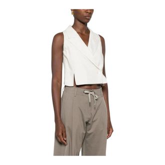 Emporio Armani Dames, Jassen, Wit, Maat: S Leer