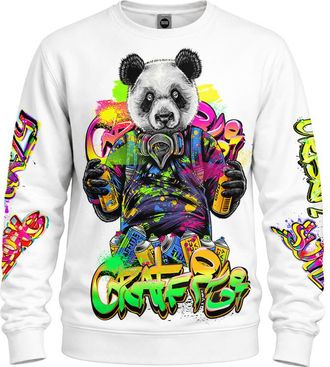 Mr. Gugu & Miss Go Sweatshirt met all-over print Graffiti Panda Mr Gugu & Miss GO