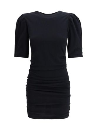 Isabel Marant Womens Mini Dress Stretch Cotton - Black