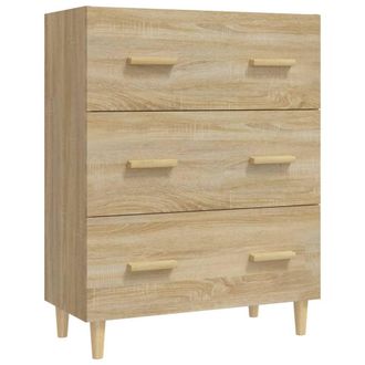 vidaXL Vidaxl - Aparador De Madera Contrachapada Roble Sonoma 70x34x90 Cm
