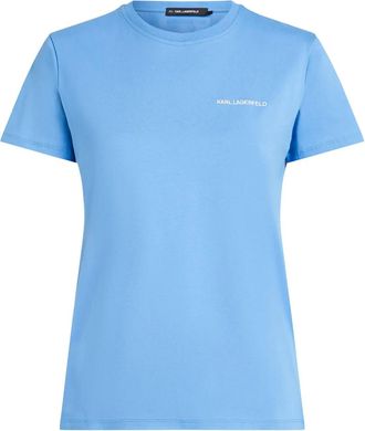 Karl Lagerfeld T-shirt met geborduurd logo - Blauw